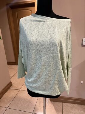 Cherish Light Green Off-Shoulder Dolman Top